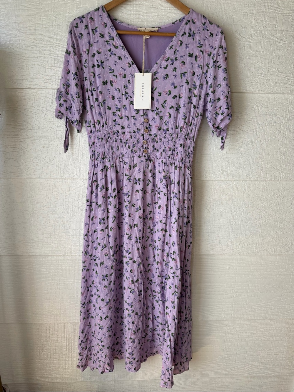 Reborn J Los Angeles Floral Midi Dress NWT Size Small